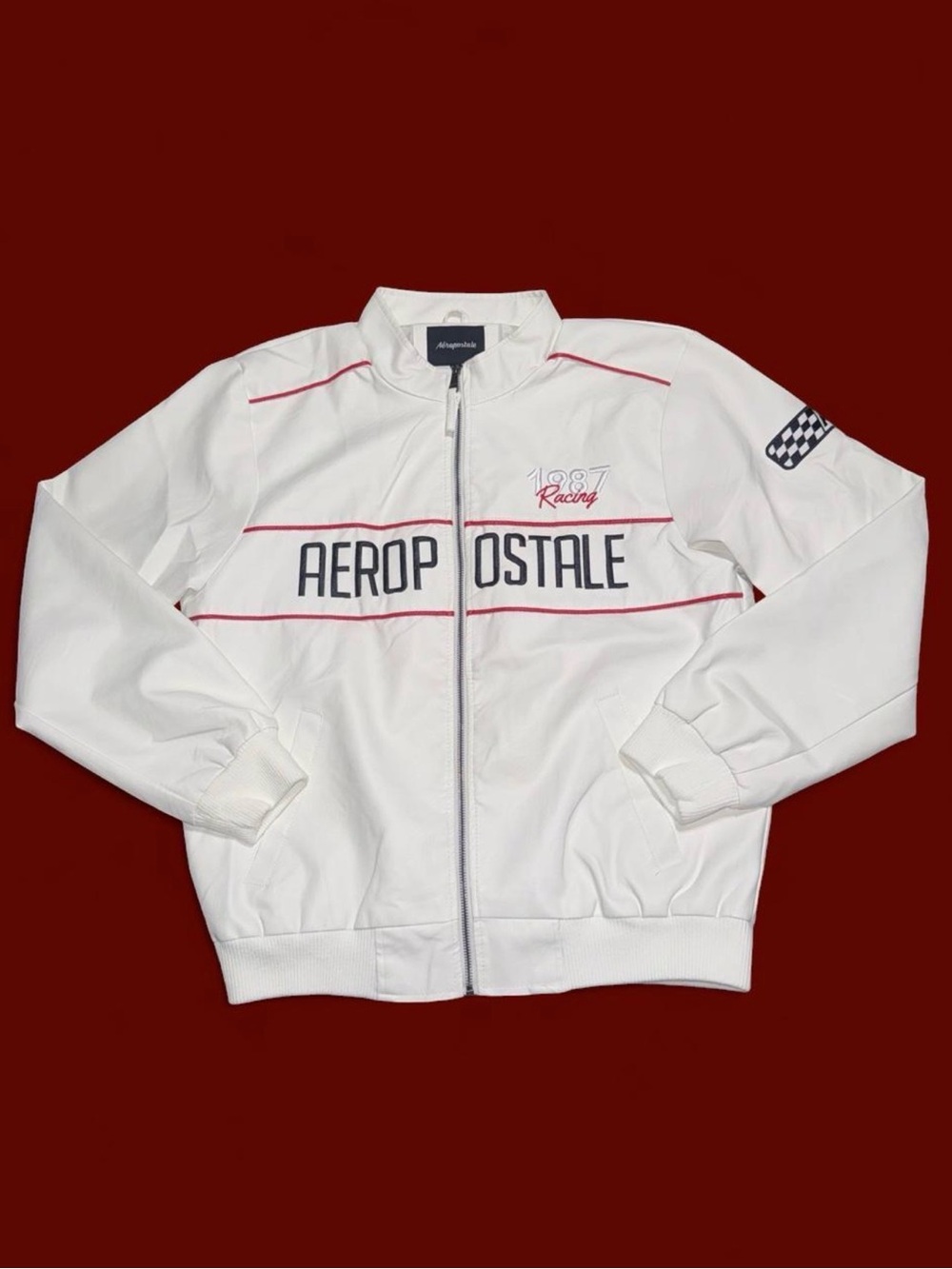 Vintage Y2K Aéropostale 1987 Racing Jacket